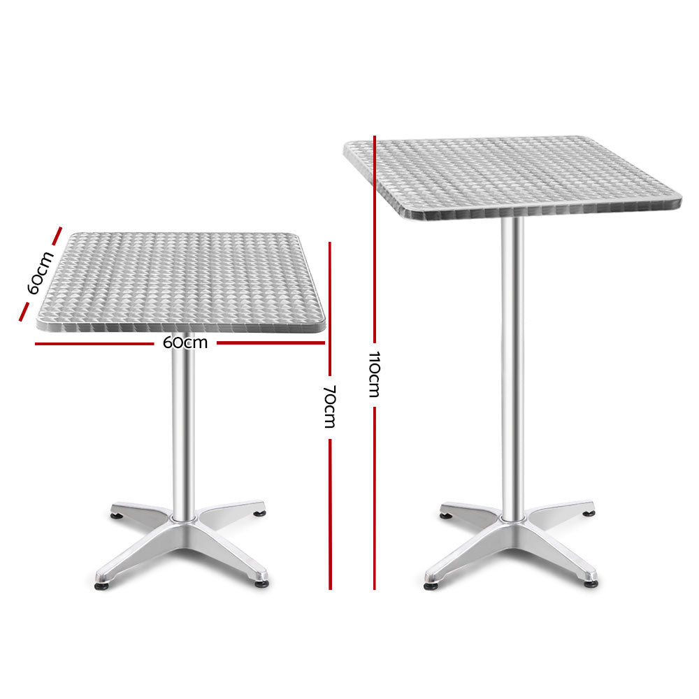 Huxley Outdoor Bar Table – Silver