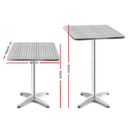Huxley Outdoor Bar Table – Silver