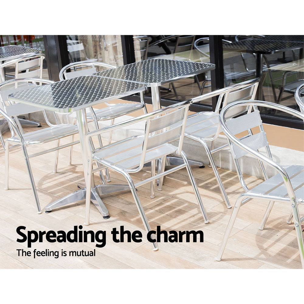 Huxley Outdoor Bar Table – Silver