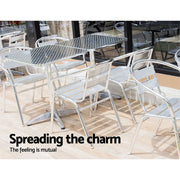 Huxley Outdoor Bar Table – Silver