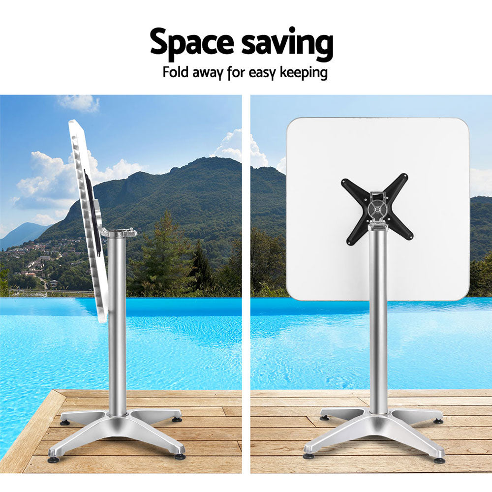 Huxley Outdoor Bar Table – Silver