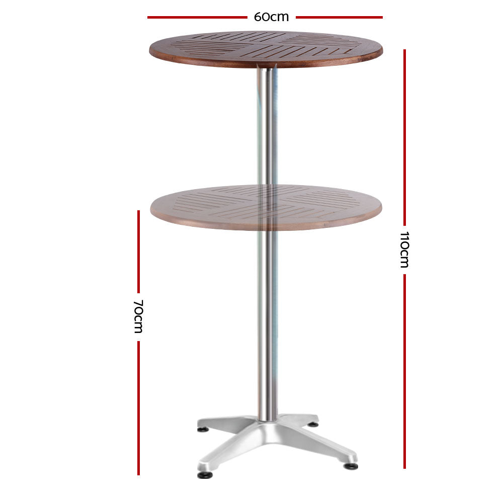 Hollis Wooden Outdoor Bar Table