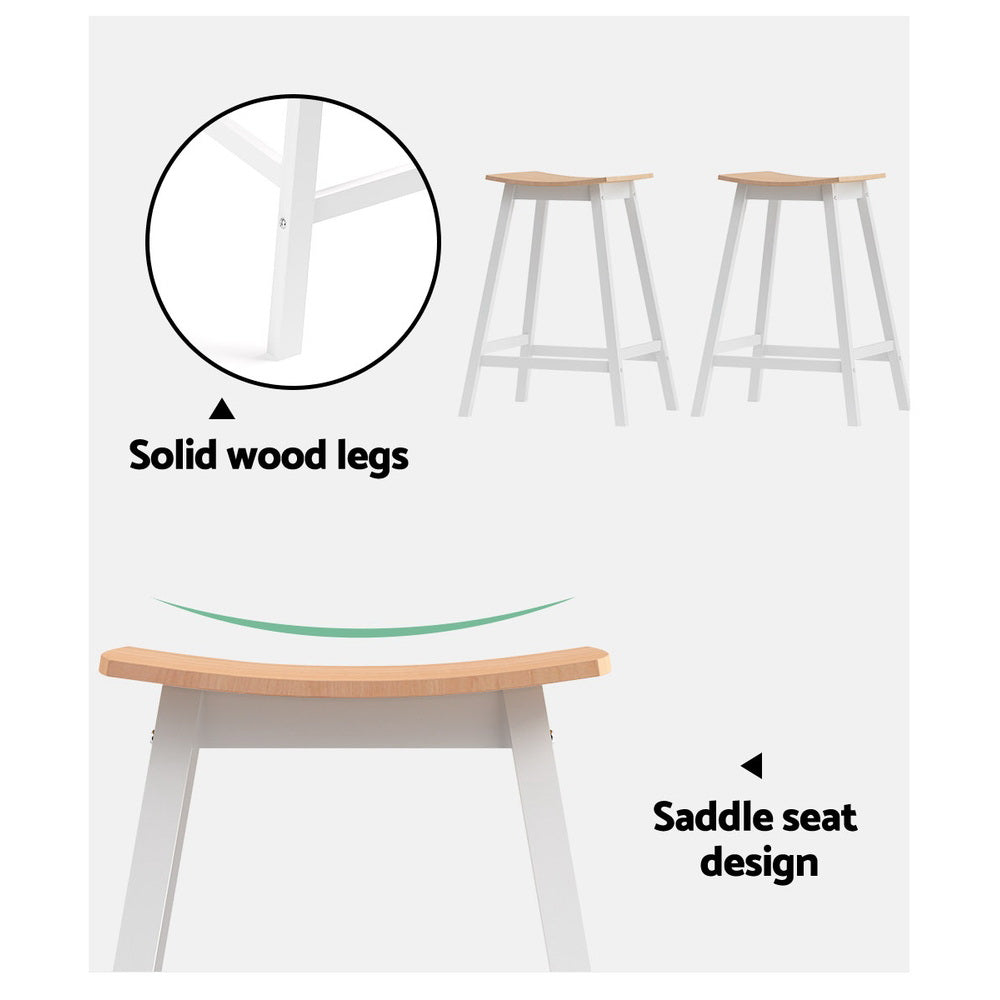 Ari Wooden Bar Stool Set of 2