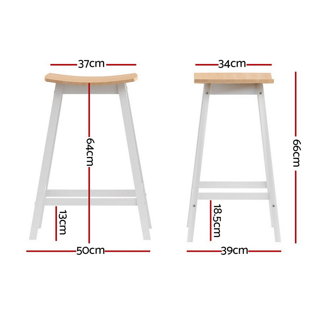 Ari Wooden Bar Stool Set of 4 – White