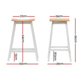 Artiss 4x Bar Stools Wooden Chairs Oak