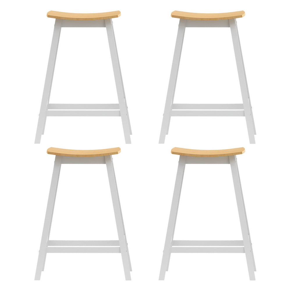 Ari Wooden Bar Stool Set of 4 – White
