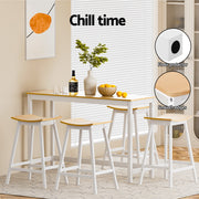Ari Wooden Bar Stool Set of 4 – White