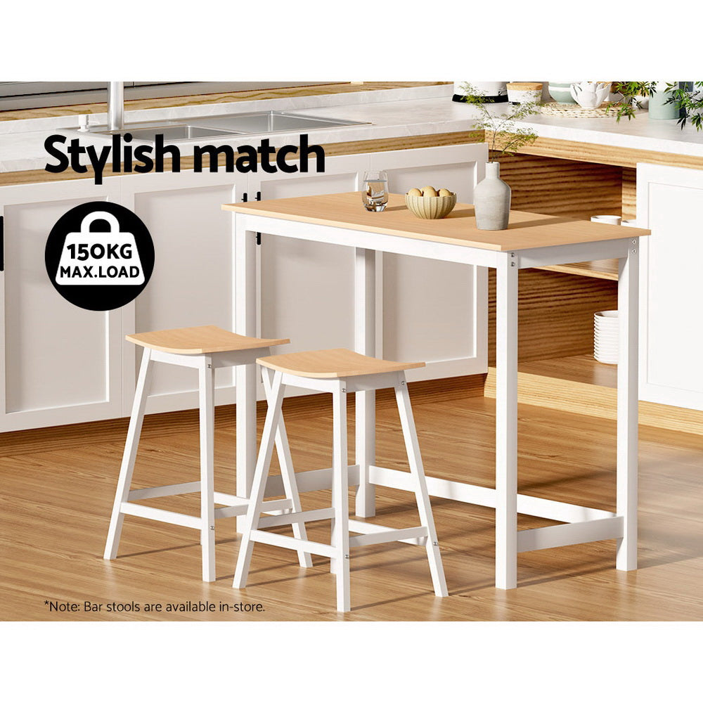 Ari Wooden Bar Table – White