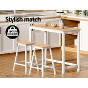 Ari Wooden Bar Table – White