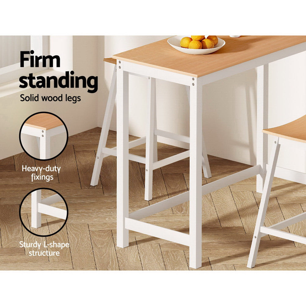 Ari Wooden Bar Table – White