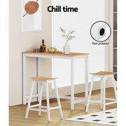 Ari Wooden Bar Table – White