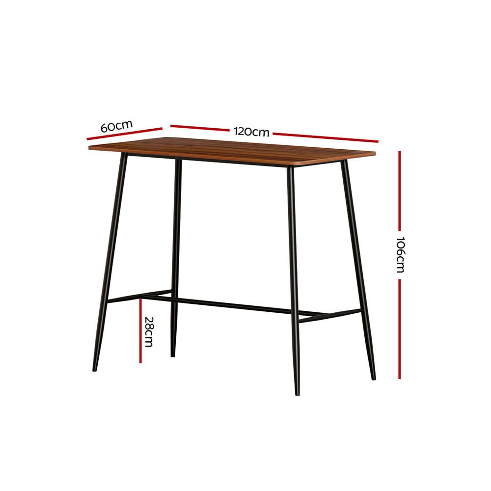 Halle Metal Bar Table – Black