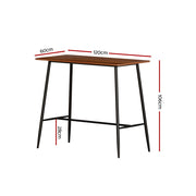 Halle Metal Bar Table – Black
