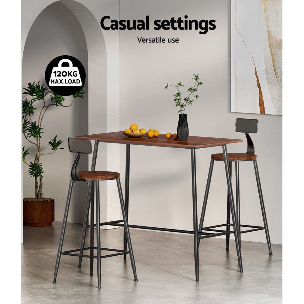 Halle Metal Bar Table – Black