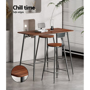 Halle Metal Bar Table – Black