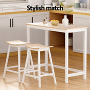 Iris Wooden Bar Table & Stool Set – White