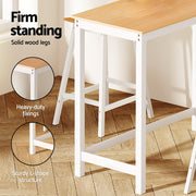 Iris Wooden Bar Table & Stool Set – White