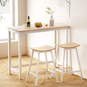 Iris Wooden Bar Table & Stool Set – White