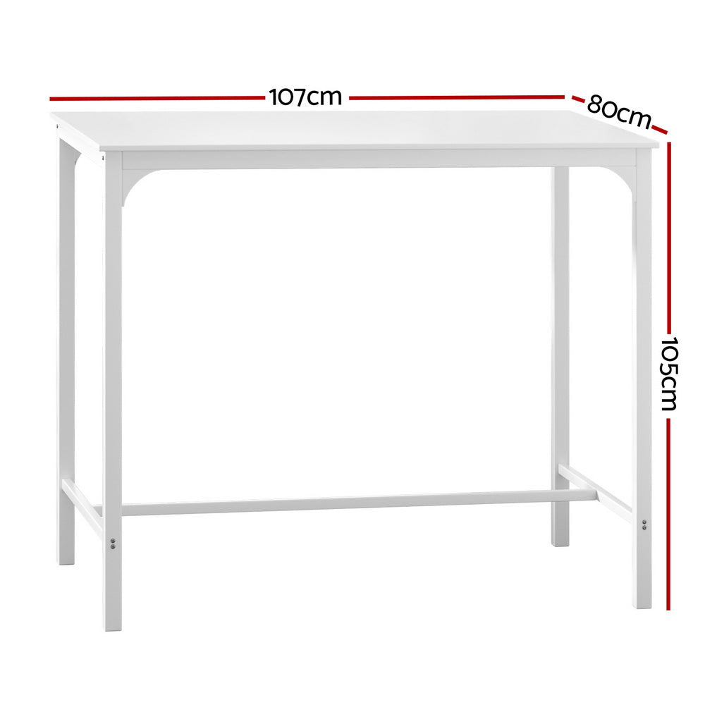 Grayson Metal Bar Table – White