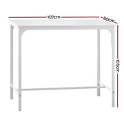 Grayson Metal Bar Table – White
