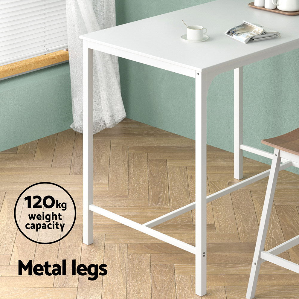 Grayson Metal Bar Table – White