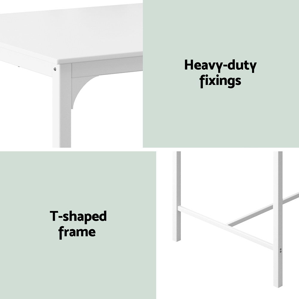 Grayson Metal Bar Table – White