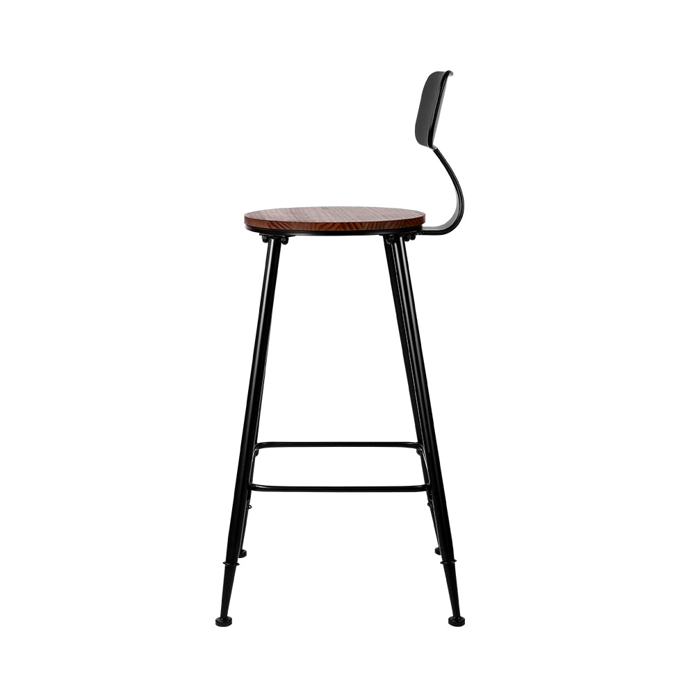 Alex Metal Bar Stool Set of 4 – Brown