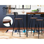 Alex Metal Bar Stool Set of 4 – Brown