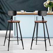 Alex Metal Bar Stool Set of 4 – Brown