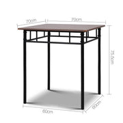 Crescent Metal Dining Set – Walnut