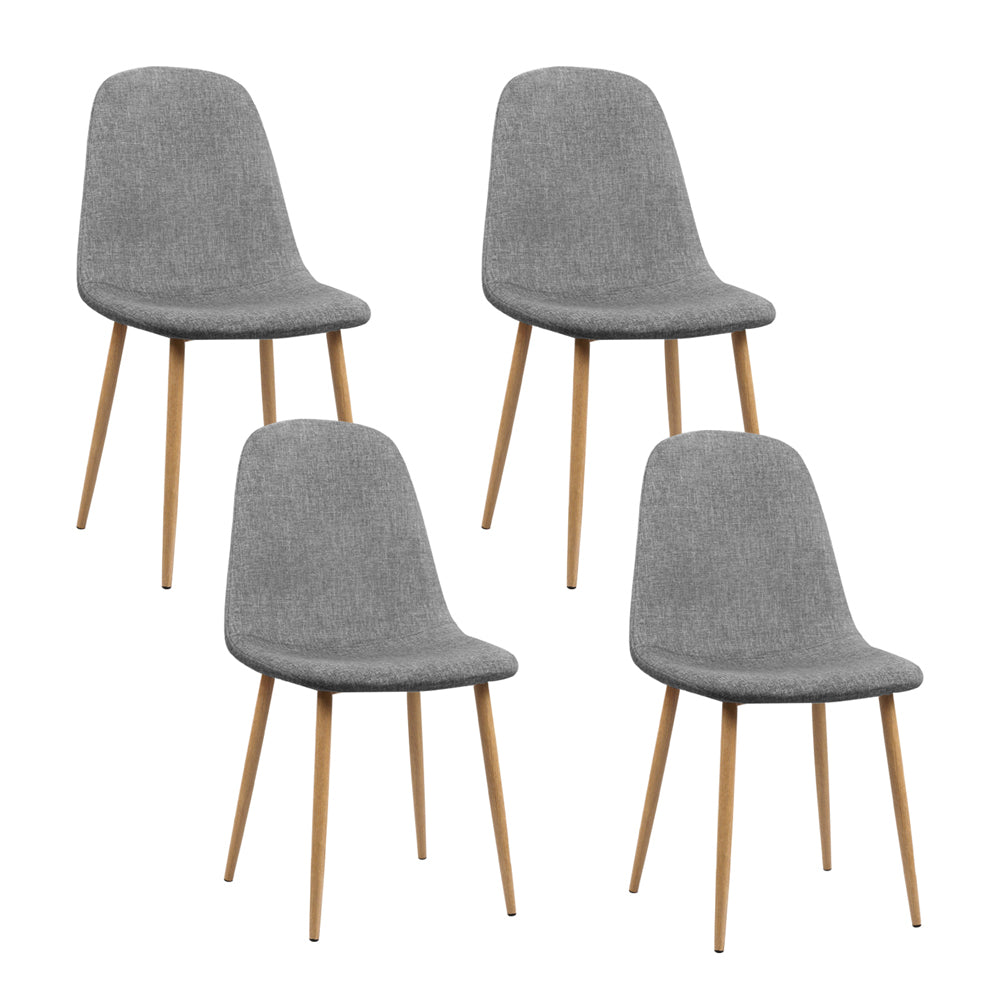 Onyx Fabric Dining Chair Set of 4 – Grey