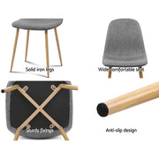 Onyx Fabric Dining Chair Set of 4 – Grey