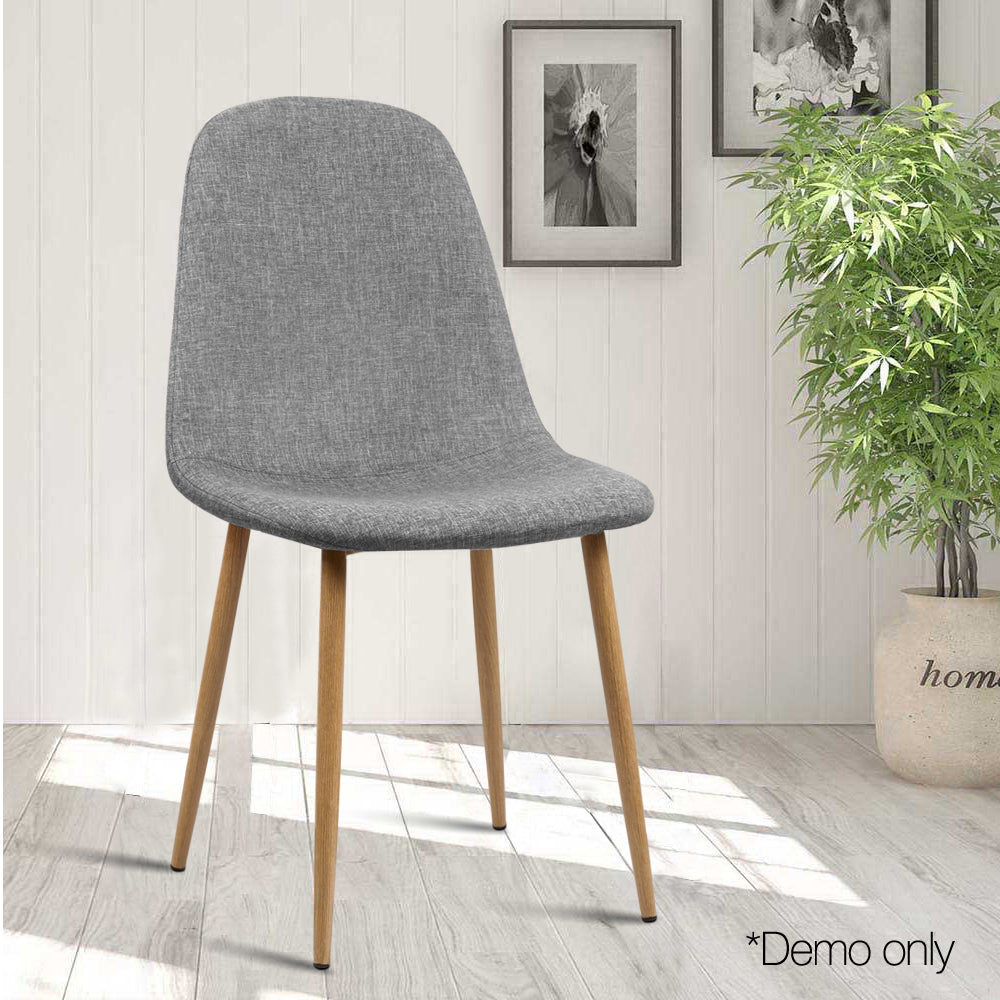 Onyx Fabric Dining Chair Set of 4 – Grey