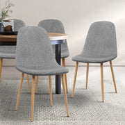 Onyx Fabric Dining Chair Set of 4 – Grey