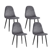 Odessa Velvet Dining Chair Set of 4 – Grey