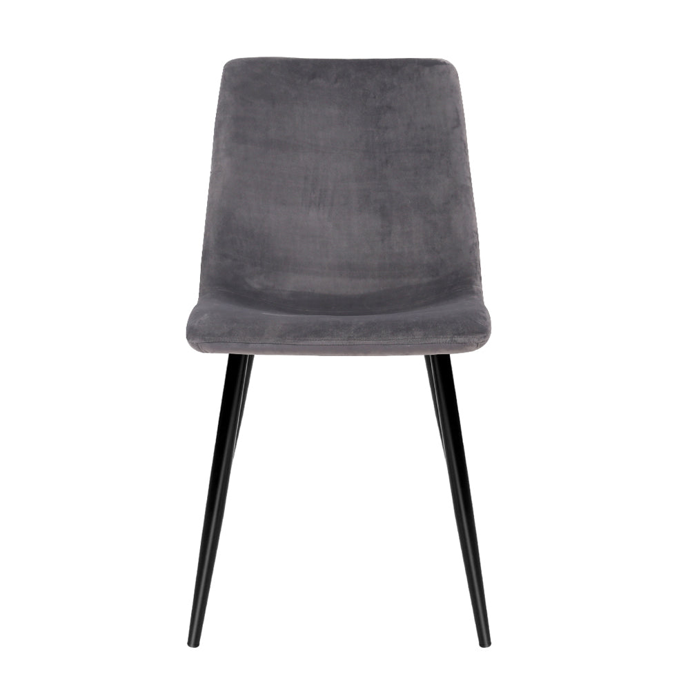 Orwell Velvet Dining Chair Set of 4 – Grey