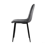 Orwell Velvet Dining Chair Set of 4 – Grey
