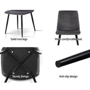 Orwell Velvet Dining Chair Set of 4 – Grey