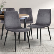 Orwell Velvet Dining Chair Set of 4 – Grey