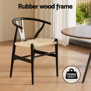 Perry Rattan Dining Chair – Black