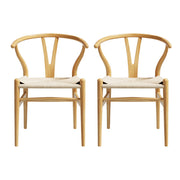 Locke Rattan Dining Chair Set of 2 – Natural