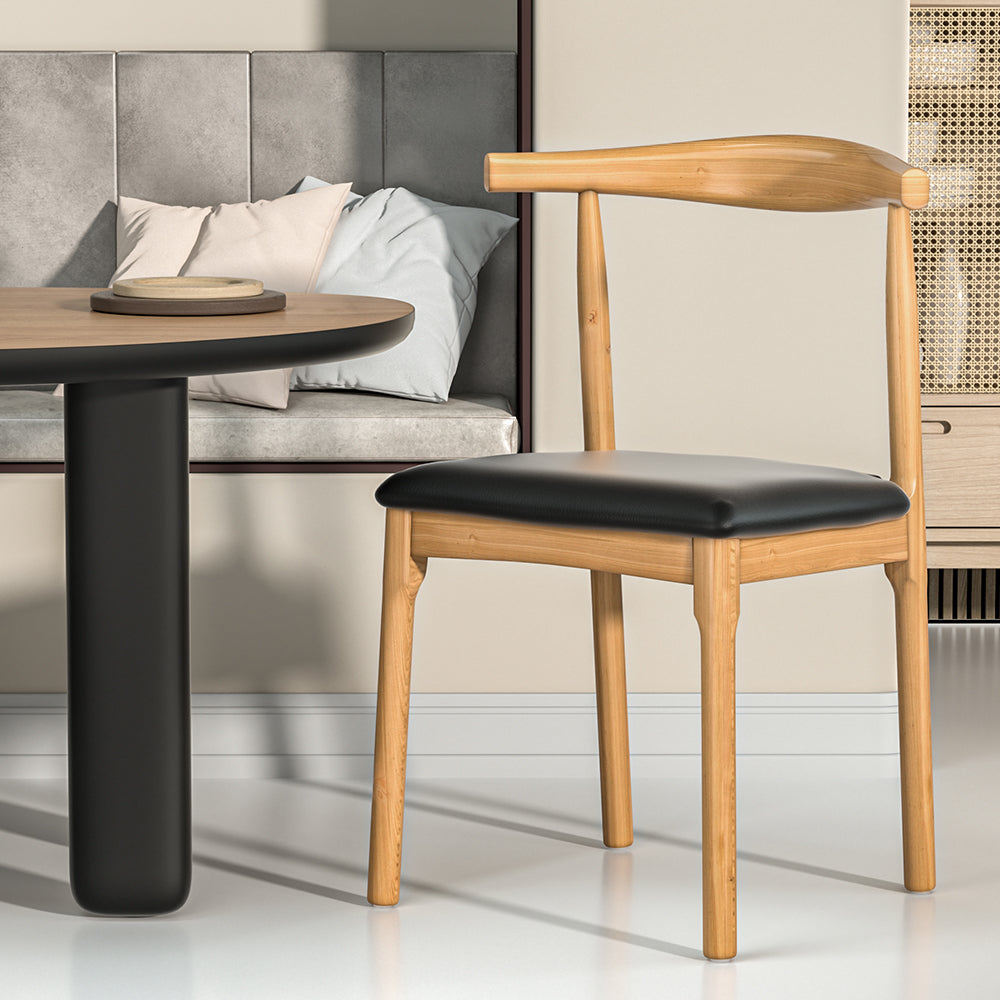 Roscoe PU Leather Dining Chair – Black