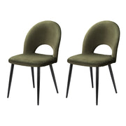 Kieran Velvet Dining Chair Set of 2 – Green