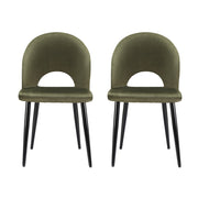 Kieran Velvet Dining Chair Set of 2 – Green