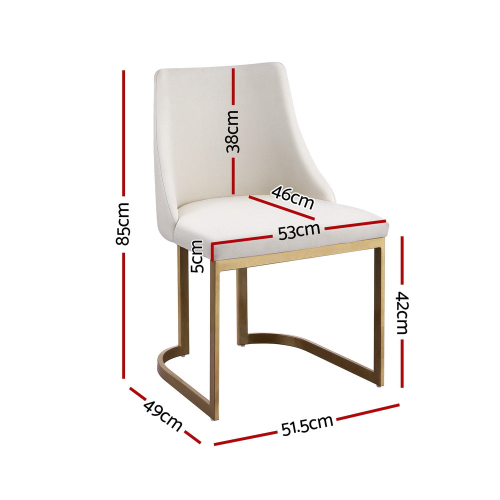 Knox Fabric Dining Chair Set of 2 – Beige