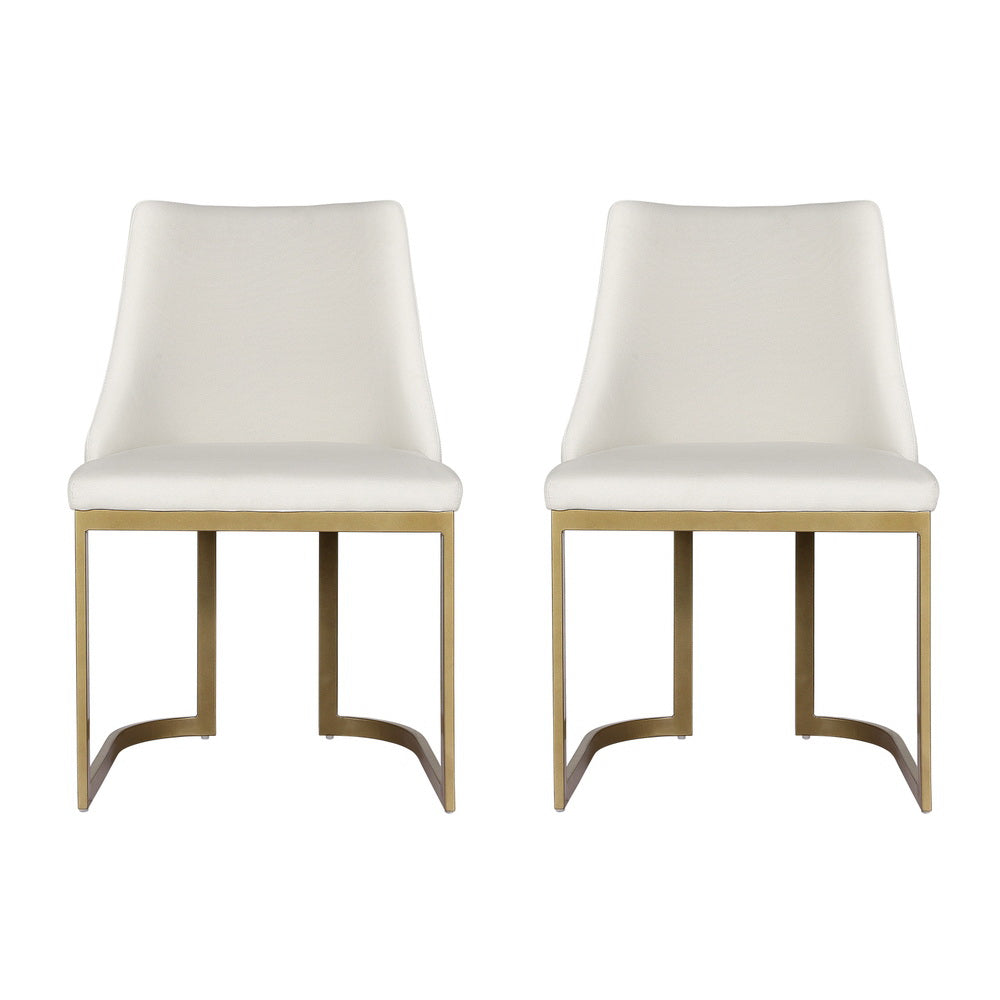 Knox Fabric Dining Chair Set of 2 – Beige