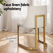 Knox Fabric Dining Chair Set of 2 – Beige