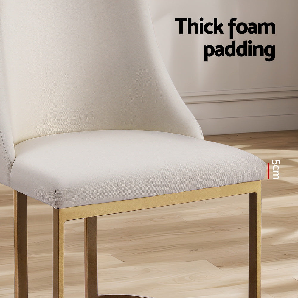 Knox Fabric Dining Chair Set of 2 – Beige