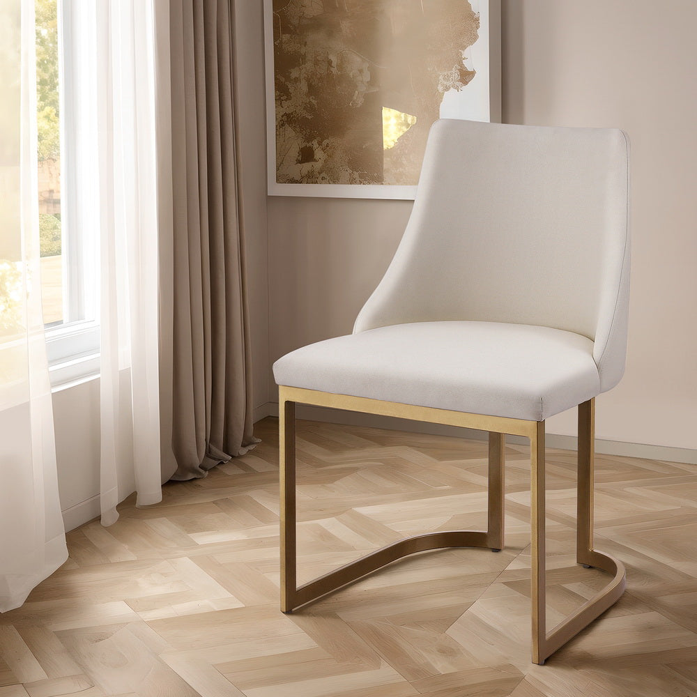 Knox Fabric Dining Chair Set of 2 – Beige