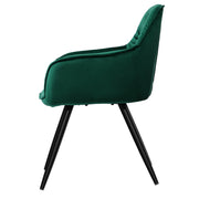 Montrose Velvet Dining Chair Set of 2 – Green